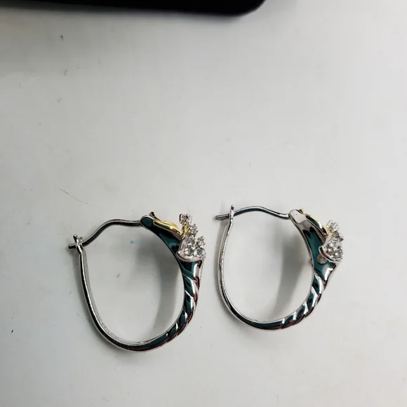 Concorde Collection Believe in Miracles Flower Earings White Topaz Sterl… - Picture 5 of 9